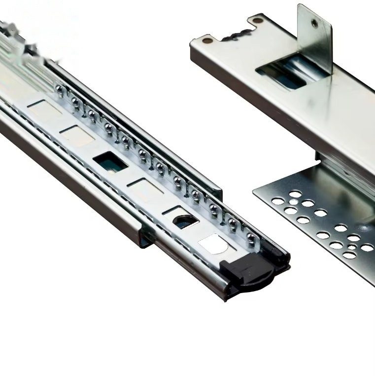 Customization 45mm Furniture Hardware Ball Bearing Basket Drawer Slides - Telescopic Rails and ODM