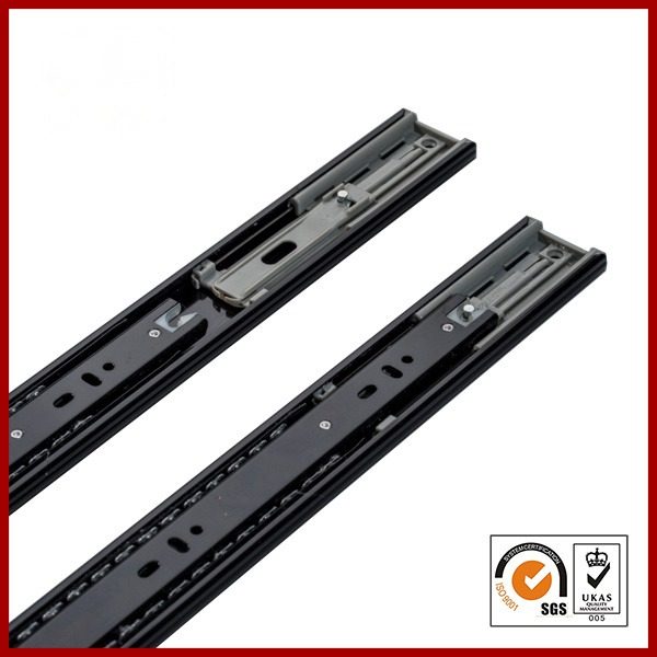 High Quality 45mm Soft Closing Telescopic Ball Bearing Cabinet Drawer Slide - Drawer Slide and Soft Close Darwer
