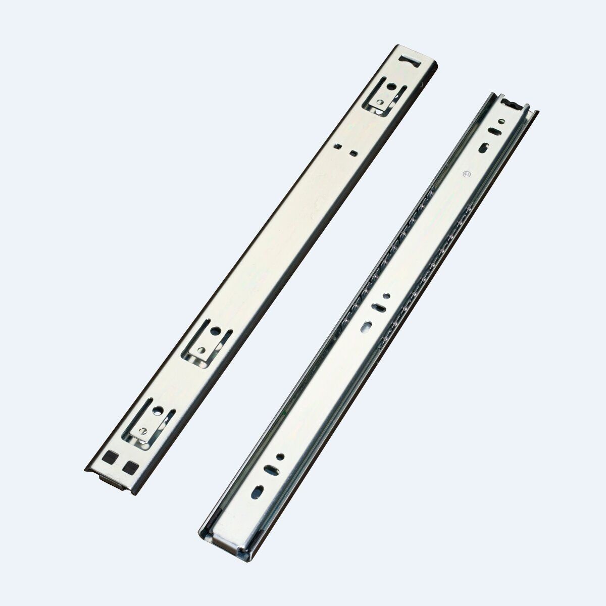 35mm Single Extension Ball Bearing Slide 2 Section Profile Steel Drawer Runners - 35mm Drawer Slide and Ball Bearing Sli