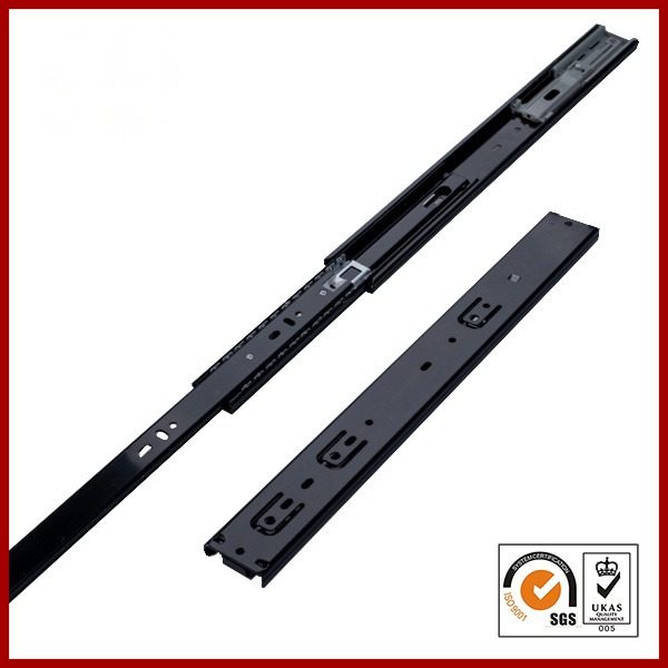 Black Finished 45mm Metal Soft Closing Full Extension Drawer Slide Slide out Drawer - Cabinet Hardware and Slide out Dra