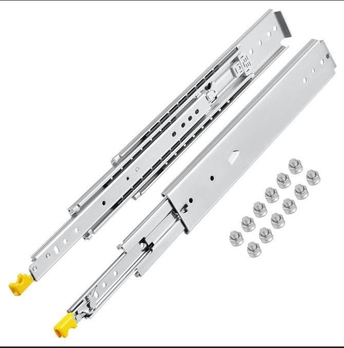76mm Width Flexible Loading Capactiy 500lbs Building Hardware Ball Bearing Lock Drawer Slides - Drawer Slides and Drawer