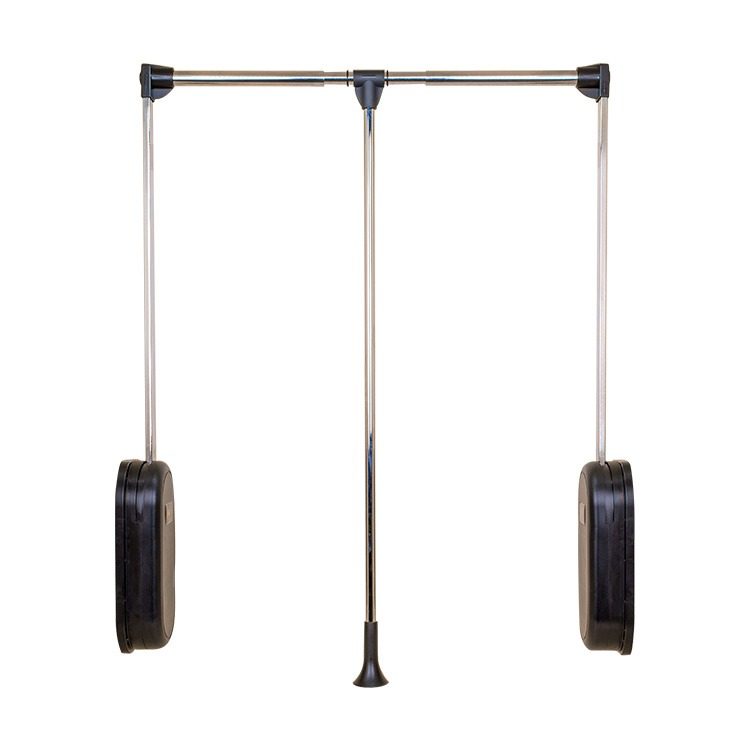 Heavy-Duty Wardrobe Lift System Angle-Adjustable Soft Close Pull-Down Side Mounted Clothes Hanger - Heavy-Duty W
