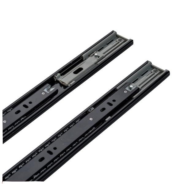 Hot Sale 45mm18 Inch Black Soft Close Drawer Sliding Furniture Cabinet Drawer Automatic Close Kitchen Drawer Slide - Bal
