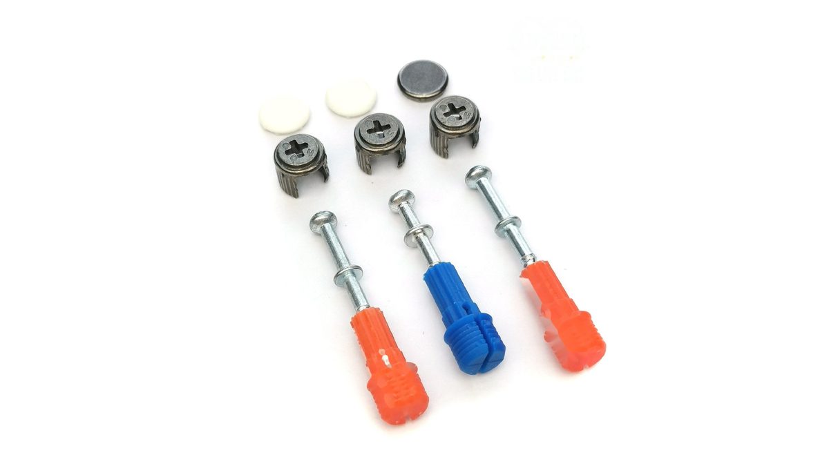 Wooden Furniture Hardware Two-in-One Easy Assembly Connecting Rod with Plastic /Metal Cover - Two-in-One and Metal Cover