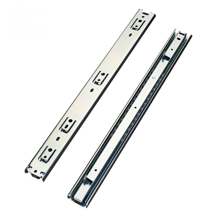 Furniture Hardware 35mm / 36mm Ball Bearing Full Extension Telescopic Drawer Runner /Drawer Slide with Hooks - Drawer Sl