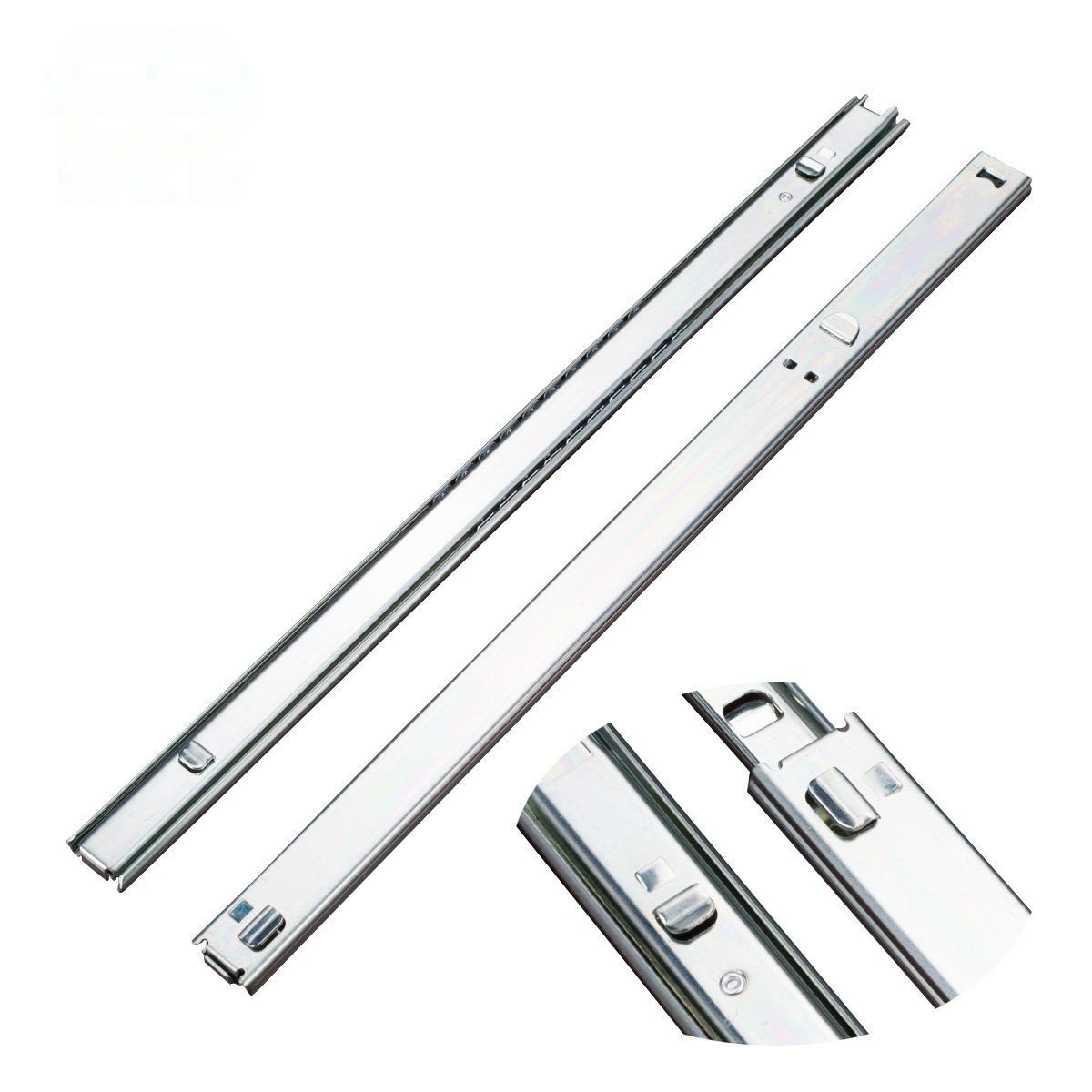 27mm Telescopic Glide Slide Ball Bearing Sliding Side Mount Brackets for Kitchen - 2026 27mm One-Way Slide, One-Way Slid