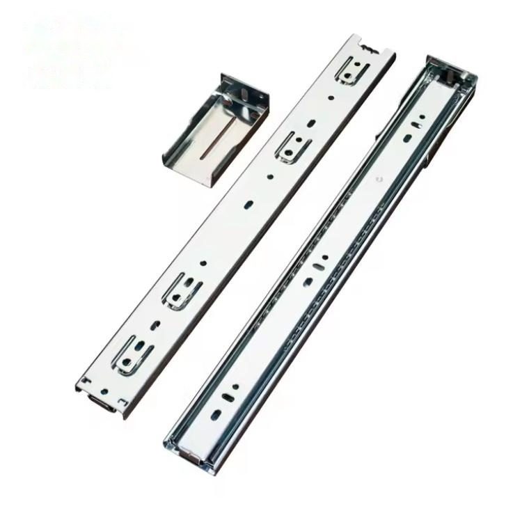 Push 35mm ODM Furniture Hardware Telescopic Slide Rails with Bracket - Telescopic Rail and ODM