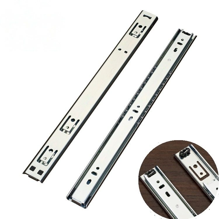 Cabinet Hardware 35mm3/4 Extension 2-Fold Single Extension Ball Bearing Drawer Slide - 2026 35mm Ball Bearing Slide, Dra
